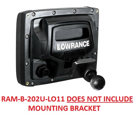 Lowrance Adaptateur Ram-Mount RAM-B-202U-LO11 Pour Sondeur Lowrance Elite-4 Mark-4 
