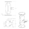 RAM® Universal Double Ball Mount with Two Round Plates - C Size Short