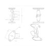 RAM® Double Ball Diamond Plate Mount - A Size Medium