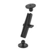 RAM® Universal Double Ball Mount with Two Round Plates - B Size Long
