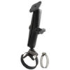 RAM® Double Ball Strap Hose Clamp Mount with Diamond Plate - Long
