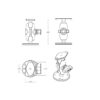 RAM® Double Ball Drill-Down Mount with Diamond Plate - Short