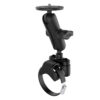 RAM® ATV/UTV Double Ball Rail Mount with Round Plate & 1/4