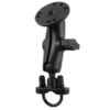 RAM® Handlebar U-Bolt Double Ball Mount with Round Plate - B Size Medium