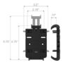 RAM® Quick-Grip™ Phone Mount with Handlebar U-Bolt Base - Short