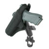 RAM® Handlebar U-Bolt Double Ball Mount with Gun Holster Clip