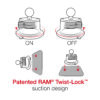 RAM® X-Grip® Large Phone Mount with Twist-Lock™ Suction Cup - Long