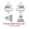 RAM® X-Grip® Large Phone Mount with Twist-Lock™ Suction Cup - Long