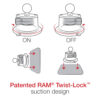 RAM® Quick-Grip™ Pro Phone Mount with Twist-Lock™ Suction Cup - Medium
