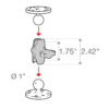 RAM® Double Socket Arm - B Size Short
