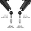 RAM® Tough-Mirror™ Kit with M10-1.25 Bases + M10-1.5 Adapters - Long Arm
