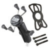 RAM® X-Grip® Phone Mount with Motorcycle Handlebar Clamp Base