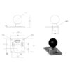 RAM® 75x75mm VESA Plate with Ball