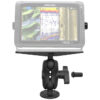 RAM® Pin-Lock™ Marine Electronic Mount with Gimbal Knob - D Size Short