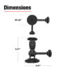 RAM® Dual 90-Degree Pivot Magnetic Mount with Knob