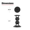 RAM® Dual Straight Pivot Magnetic Mount