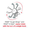 RAM® X-Grip® Phone Mount with RAM® Tough-Strap™ Handlebar Base