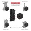 RAM® Vibe-Safe™ with NPT Adapter for 2-Hole Holders