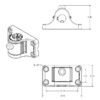 RAM® Universal Adapt-A-Post™ Bulkhead Drill-Down Base