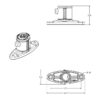 RAM® Universal Adapt-A-Post™ 2-Hole Drill-Down Base