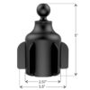 RAM® Stubby™ Cup Holder Mount with Round Plate