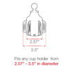 RAM® Stubby™ Cup Holder Mount with Round Plate