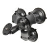 RAM® Twist-Lock™ Triple Suction Mount with Round Plate and 1/4