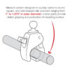 RAM® Tough-Claw™ Medium Clamp Base with Ball