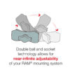 RAM® Tough-Strap™ Double Ball Mount with Universal Action Camera Adapter
