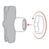 RAM® Pin-Lock™ Security Knob for C Size Socket Arms