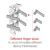 RAM® Finger-Grip™ GPS & Radio Holder with Flex Adhesive Dashboard Mount