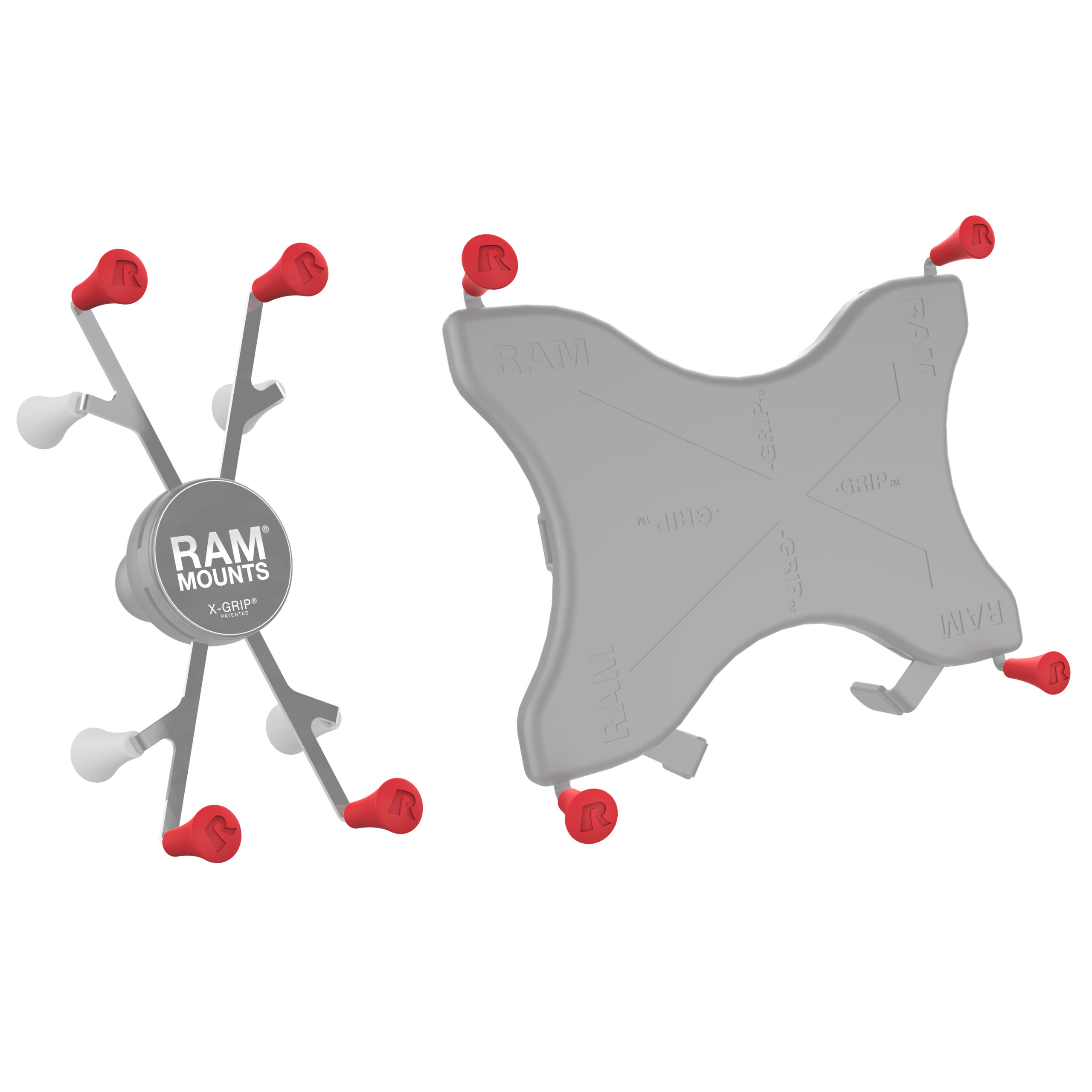 RAM® X-Grip® Red Rubber Cap 4-Pack - The Mount Depot